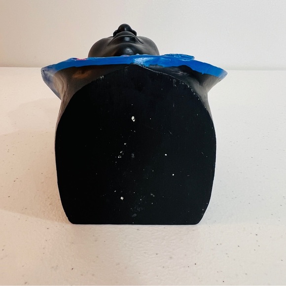 Maasai Tribal Hand Painted One Bookend African Woman Bust Sculpture 6.5" - Picture 12 of 12